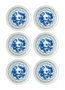 Hermia Set de Platos de Postre Multicolor (6 Piezas) de Porcelana DNR0051